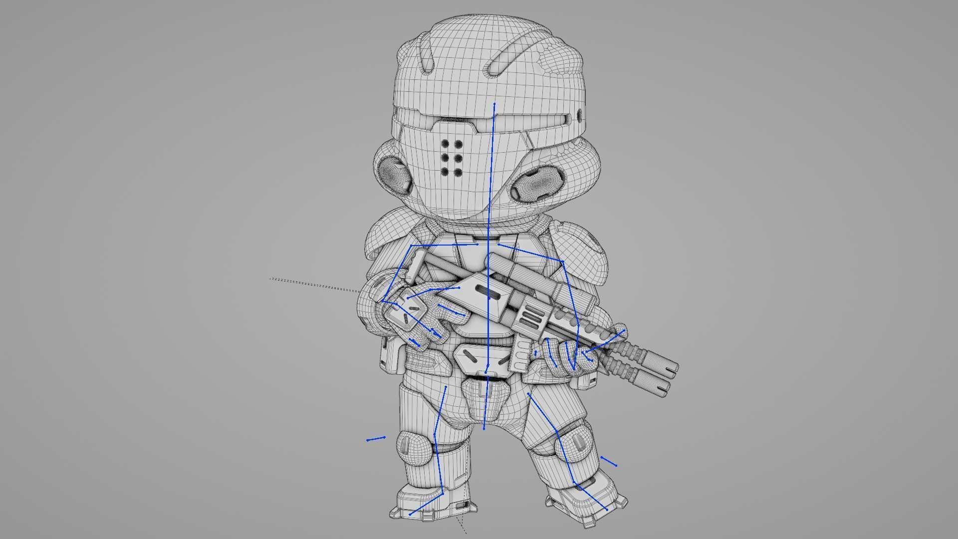 TOON TROOPER UV-500 RIGGED 3D model_36