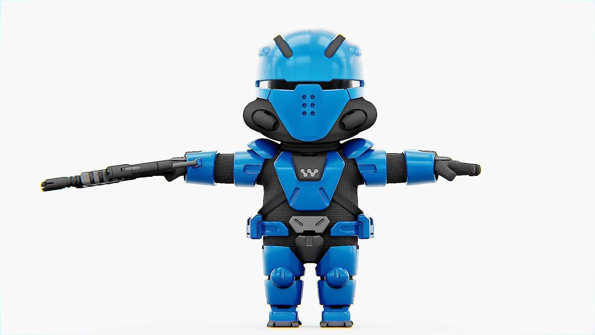 TOON TROOPER UV-500 RIGGED 3D model_28