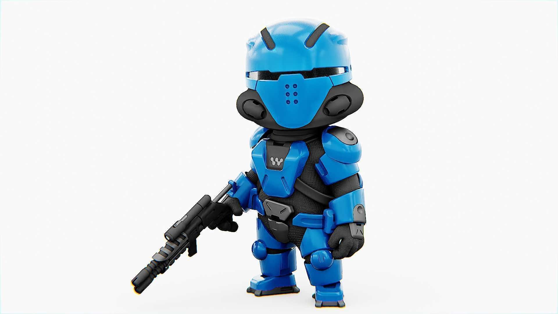 TOON TROOPER UV-500 RIGGED 3D model_15