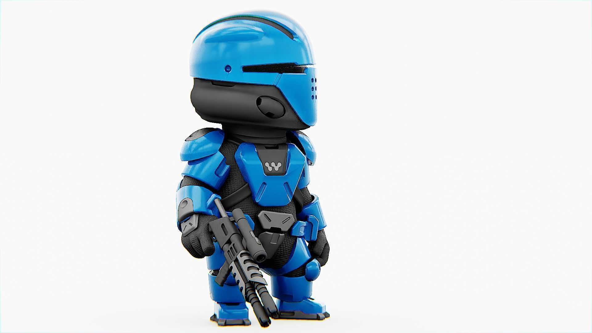 TOON TROOPER UV-500 RIGGED 3D model_5