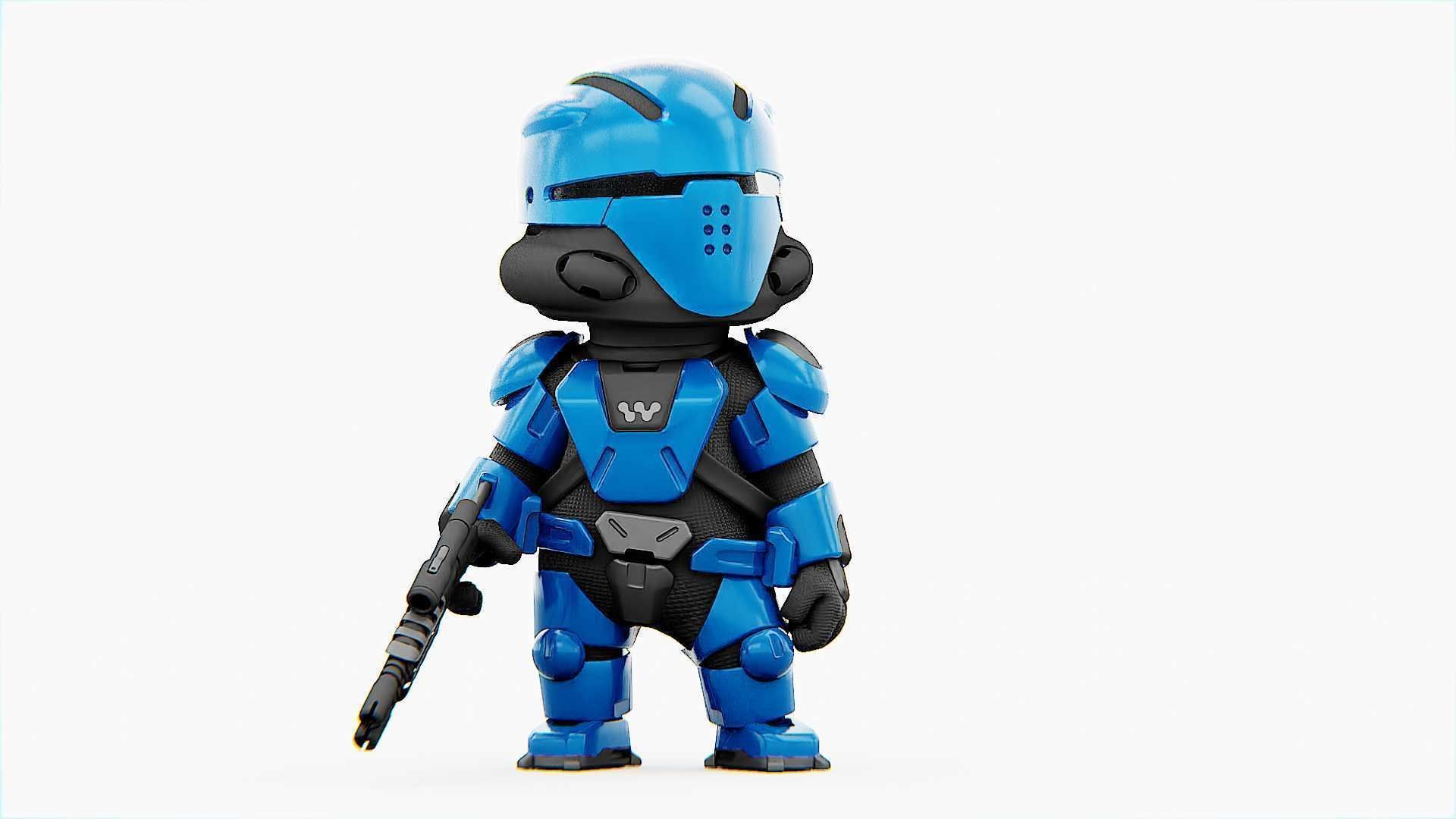 TOON TROOPER UV-500 RIGGED 3D model_3