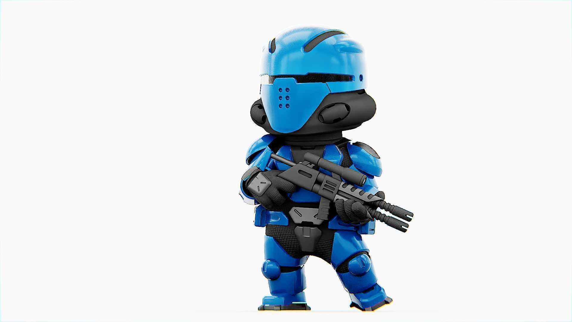 TOON TROOPER UV-500 RIGGED 3D model_26