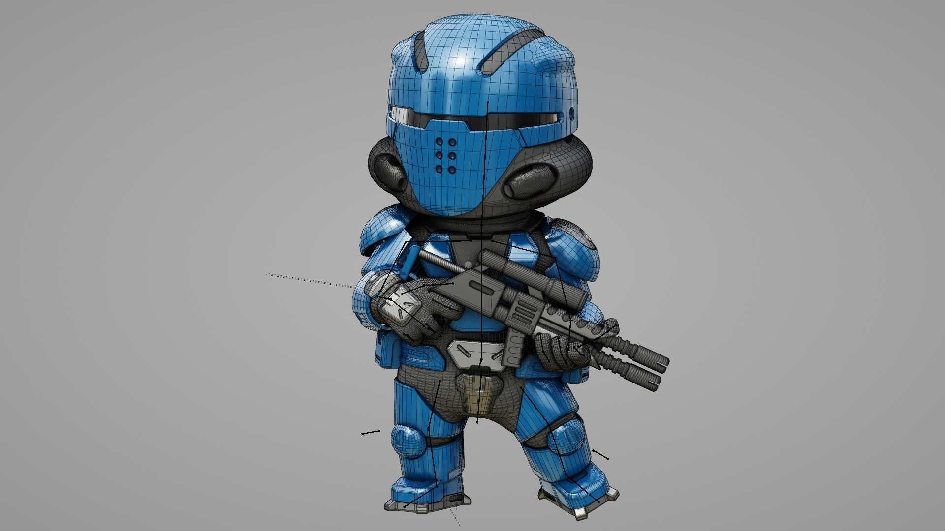 TOON TROOPER UV-500 RIGGED 3D model_30