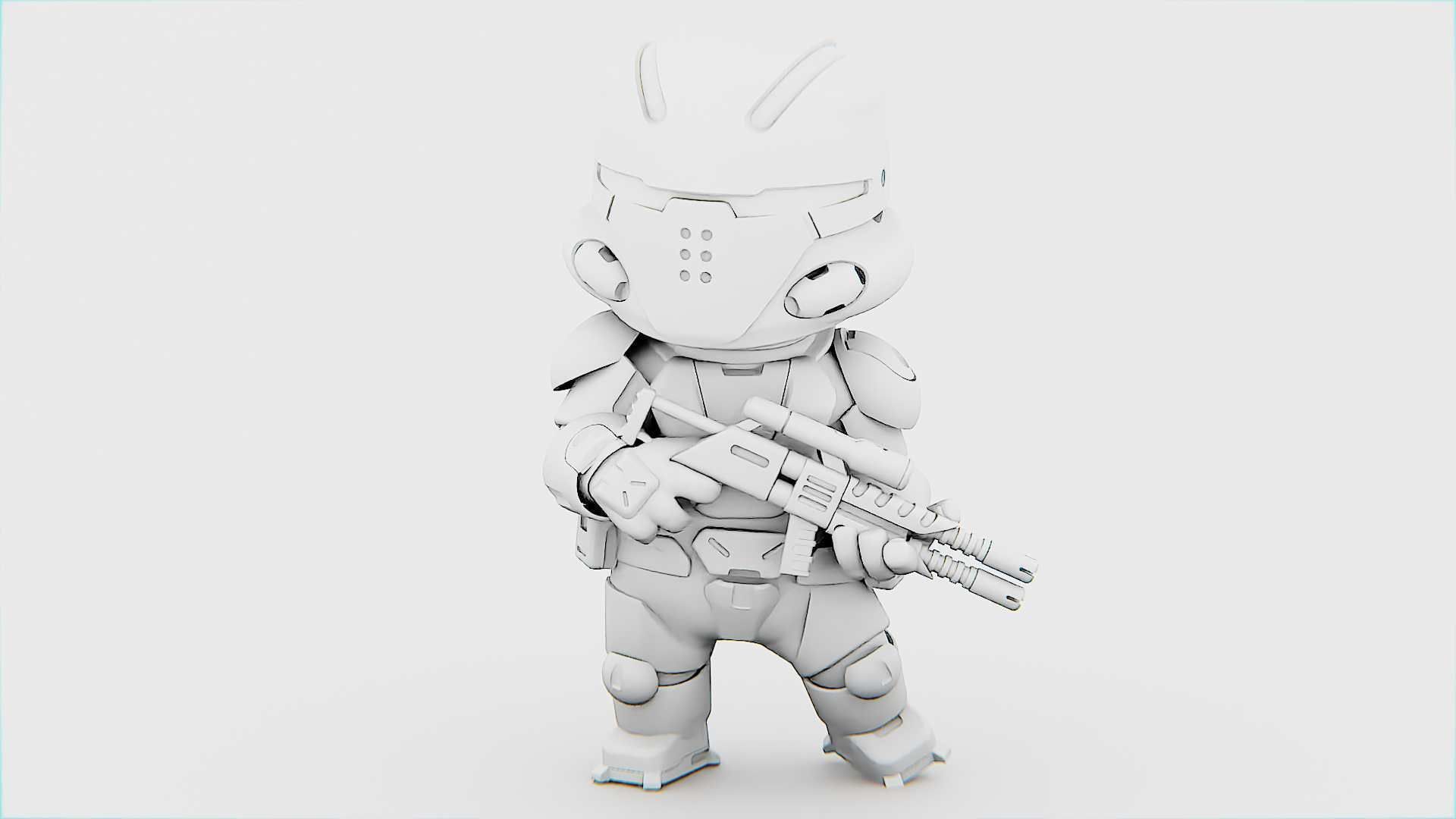 TOON TROOPER UV-500 RIGGED 3D model_35