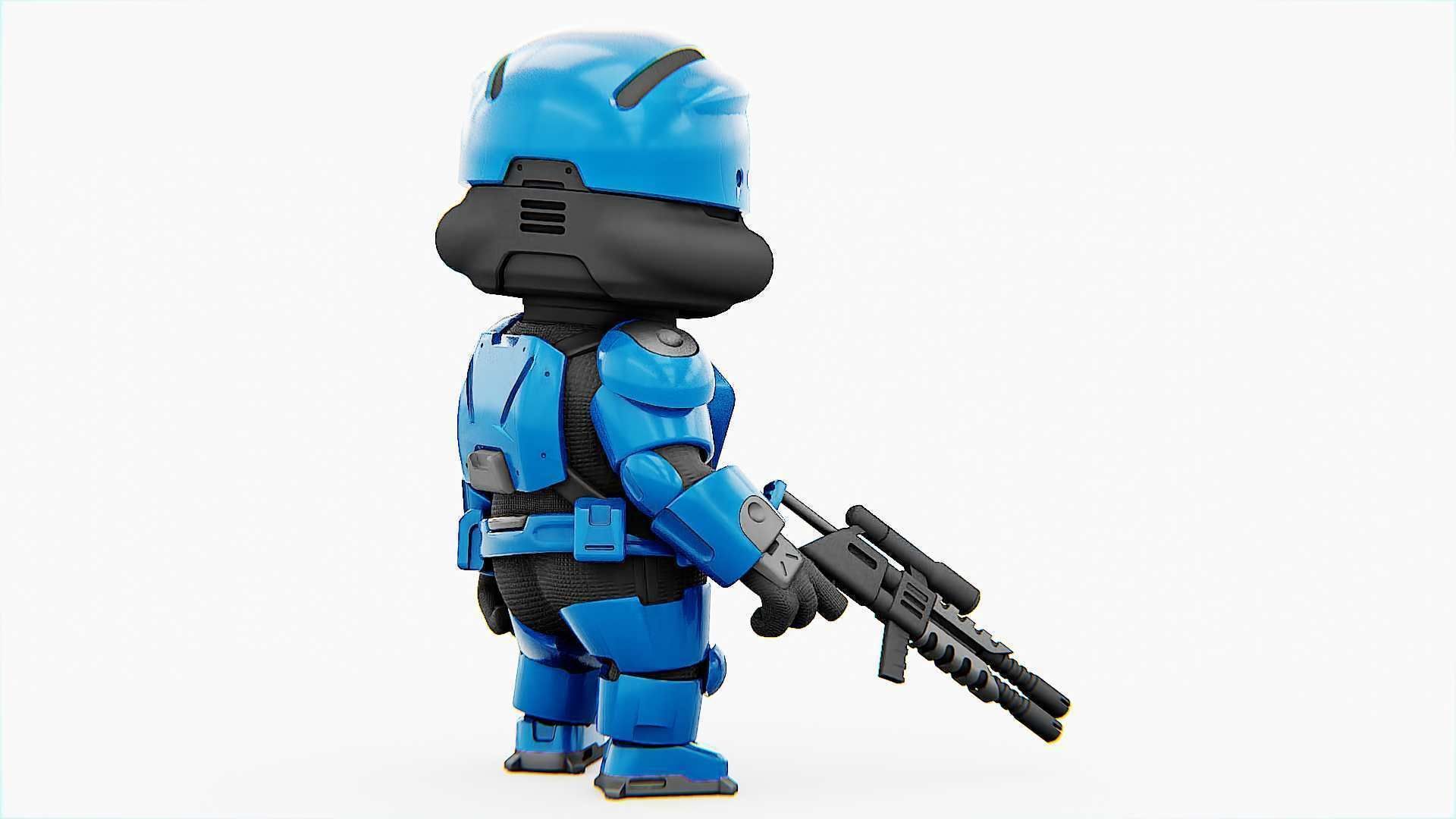 TOON TROOPER UV-500 RIGGED 3D model_8