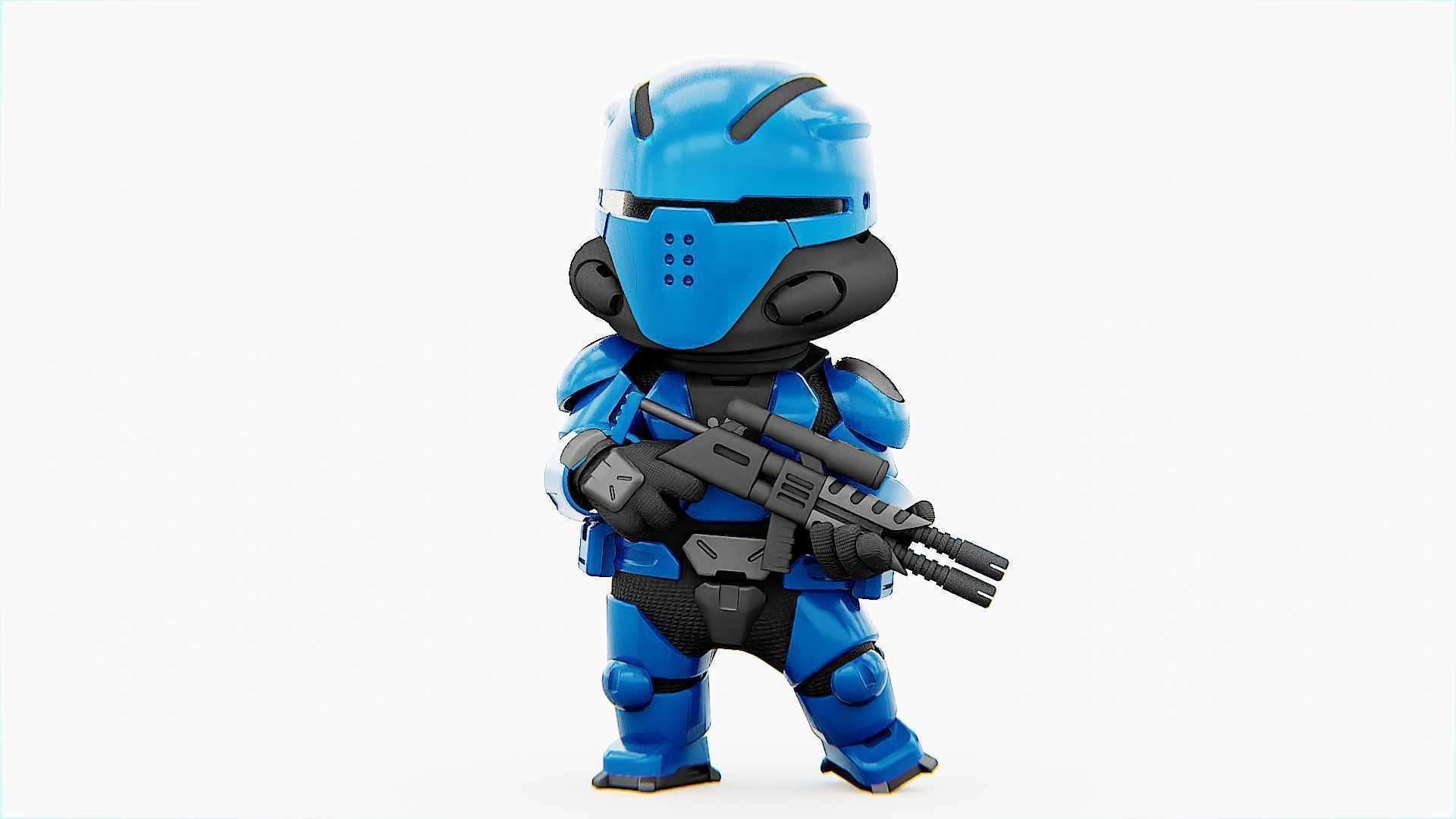 TOON TROOPER UV-500 RIGGED 3D model_21