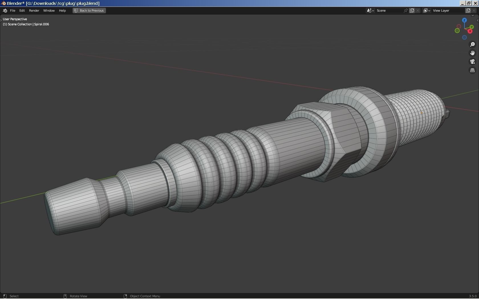 Spark Plug - NGK Ruthenium HX 3D model_3