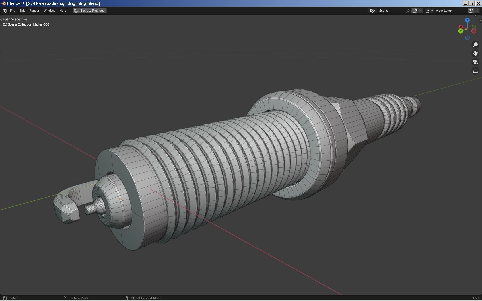 Spark Plug - NGK Ruthenium HX 3D model_4