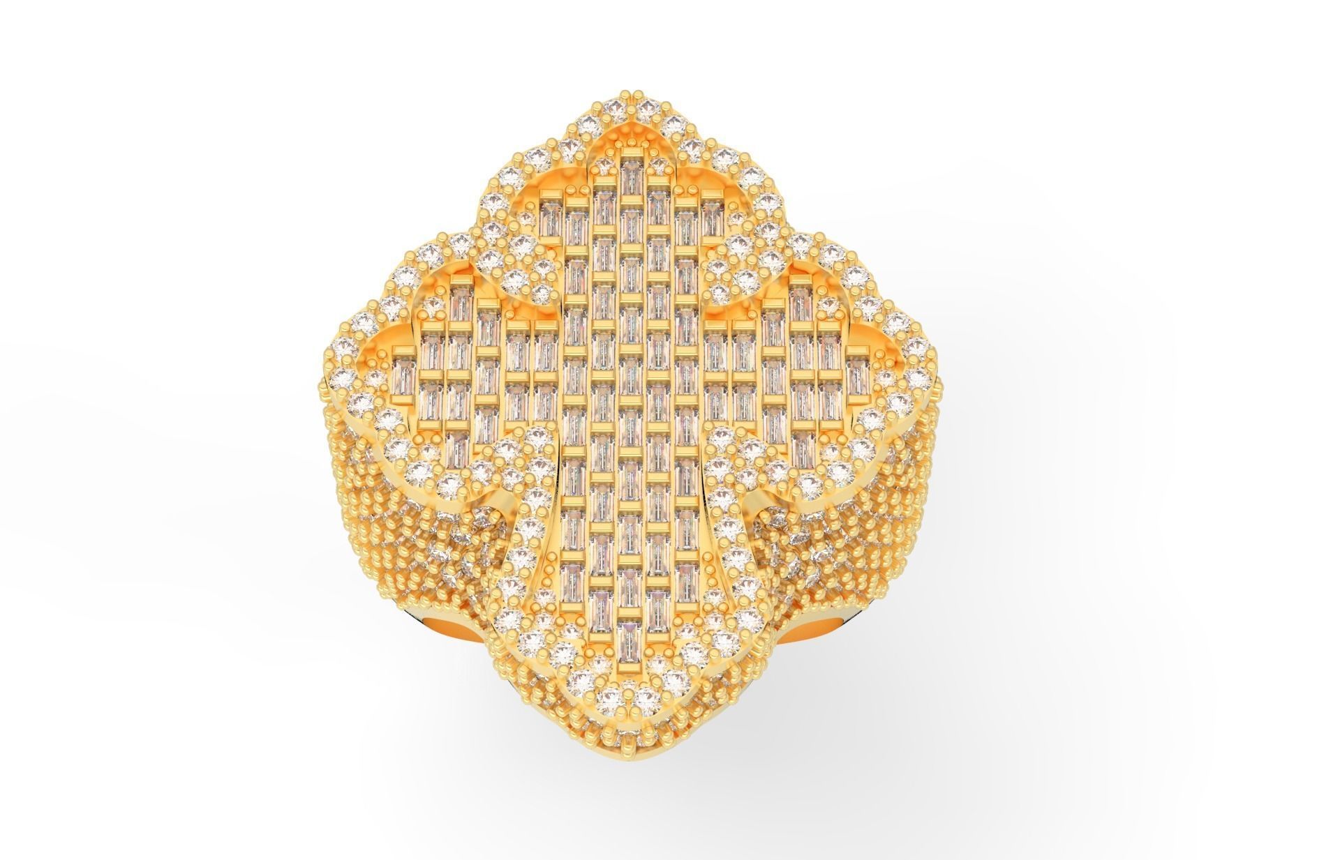Cross Ring 3D print model_3