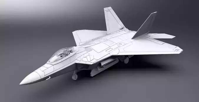 f22 Raptor Scale model  3D print model