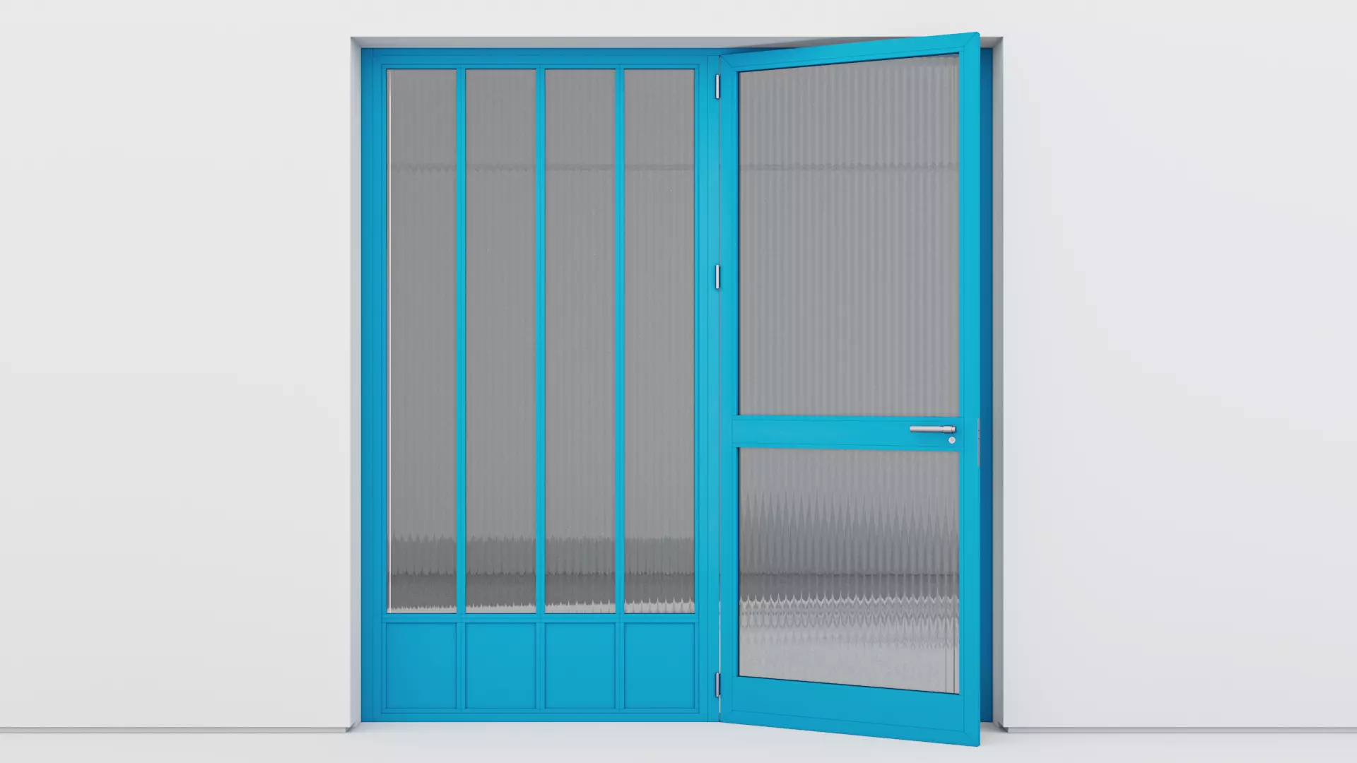 Aluminium door 347 3D model