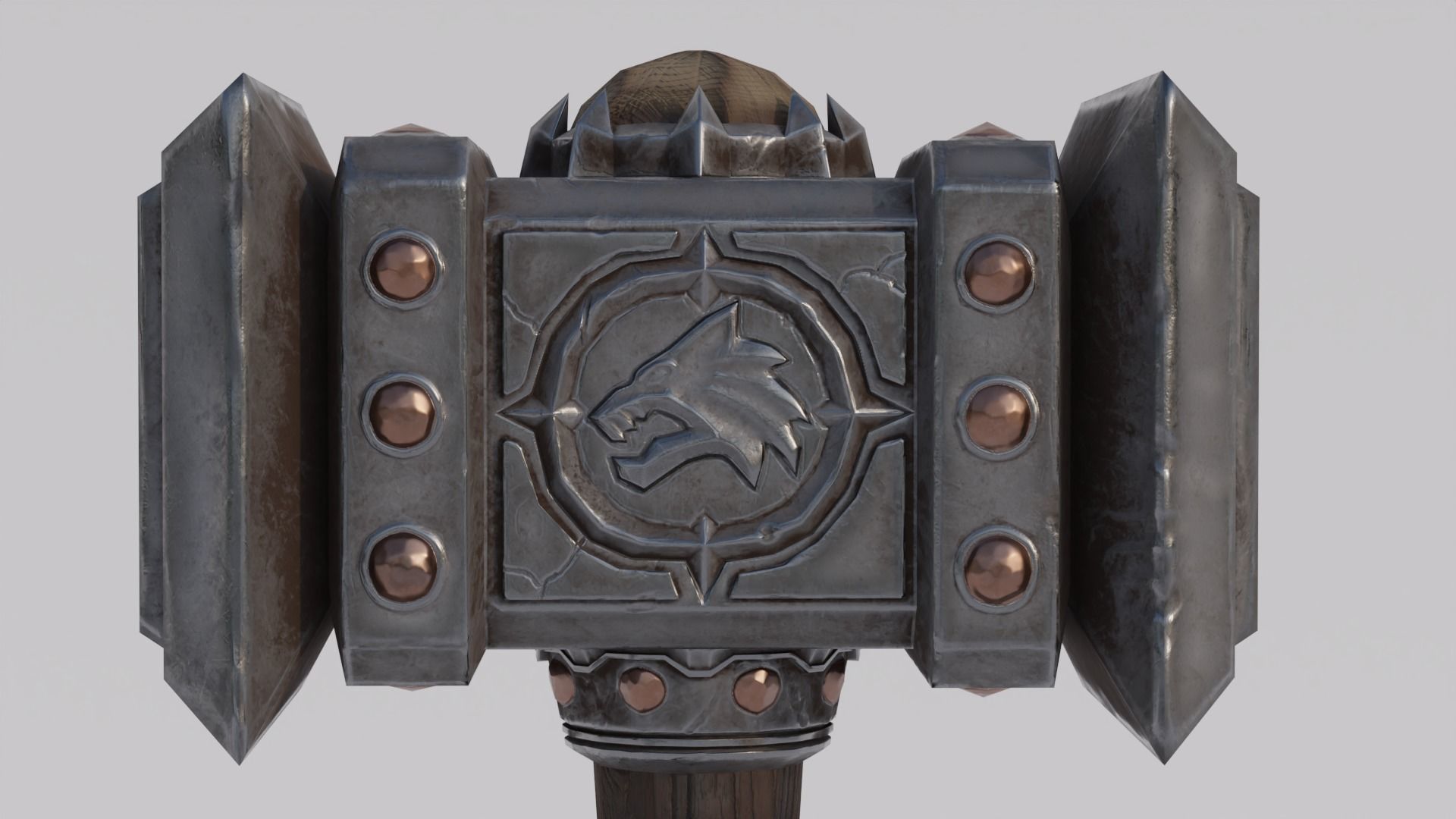 Doomhammer from WoW Low-poly 3D model_1
