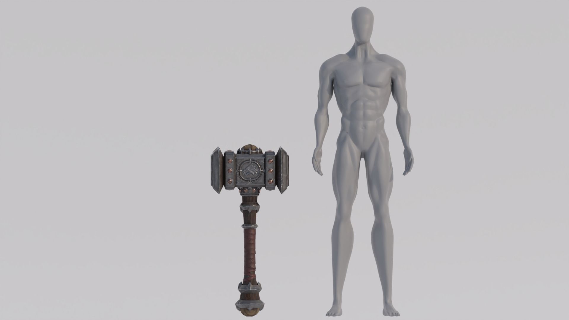 Doomhammer from WoW Low-poly 3D model_12