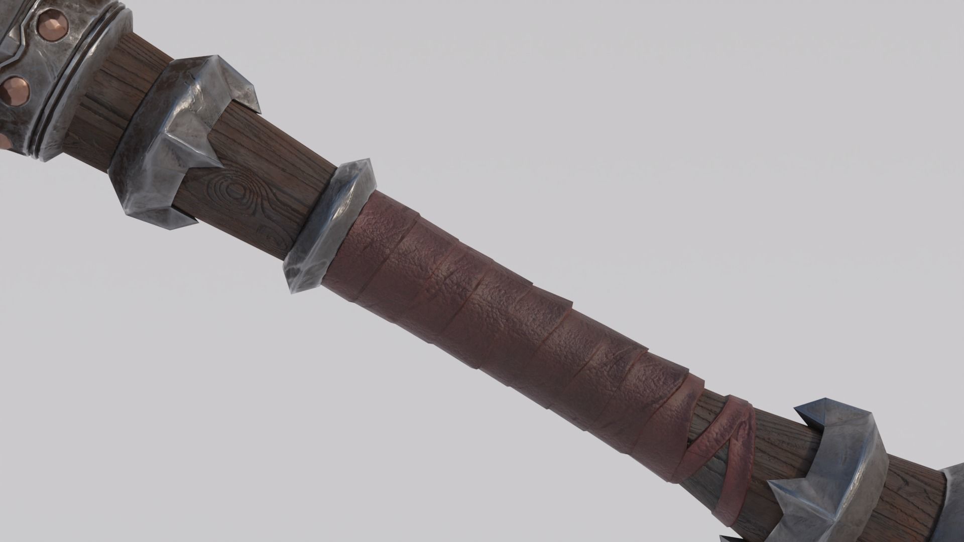 Doomhammer from WoW Low-poly 3D model_2