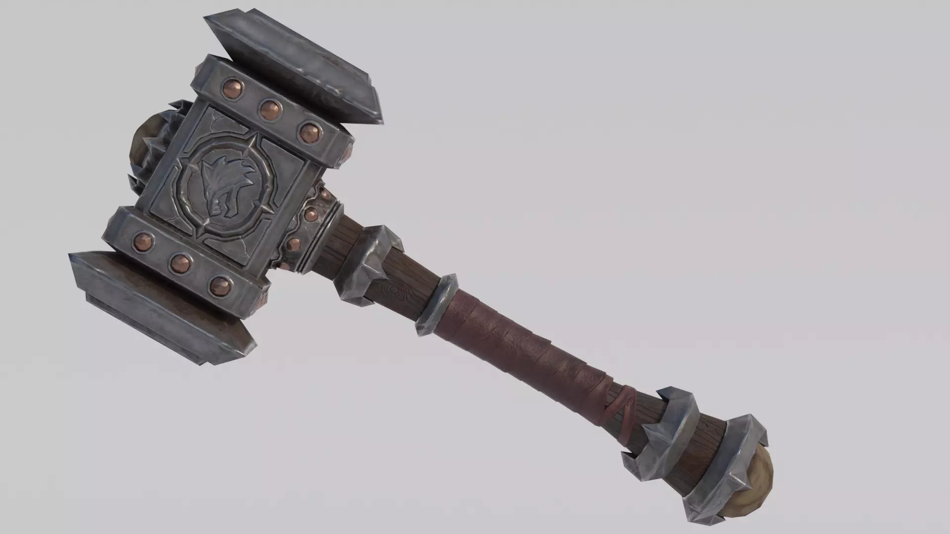 Doomhammer from WoW Low-poly 3D model_0