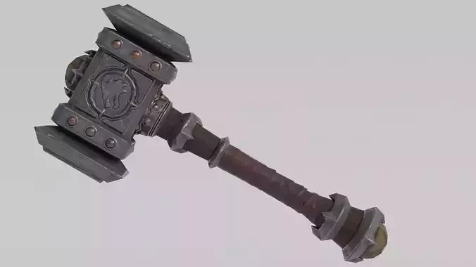 Doomhammer from WoW Low-poly 3D model
