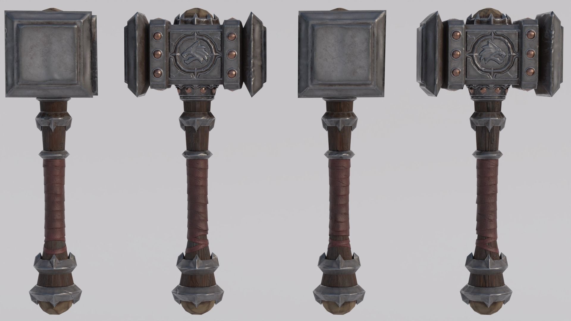 Doomhammer from WoW Low-poly 3D model_4