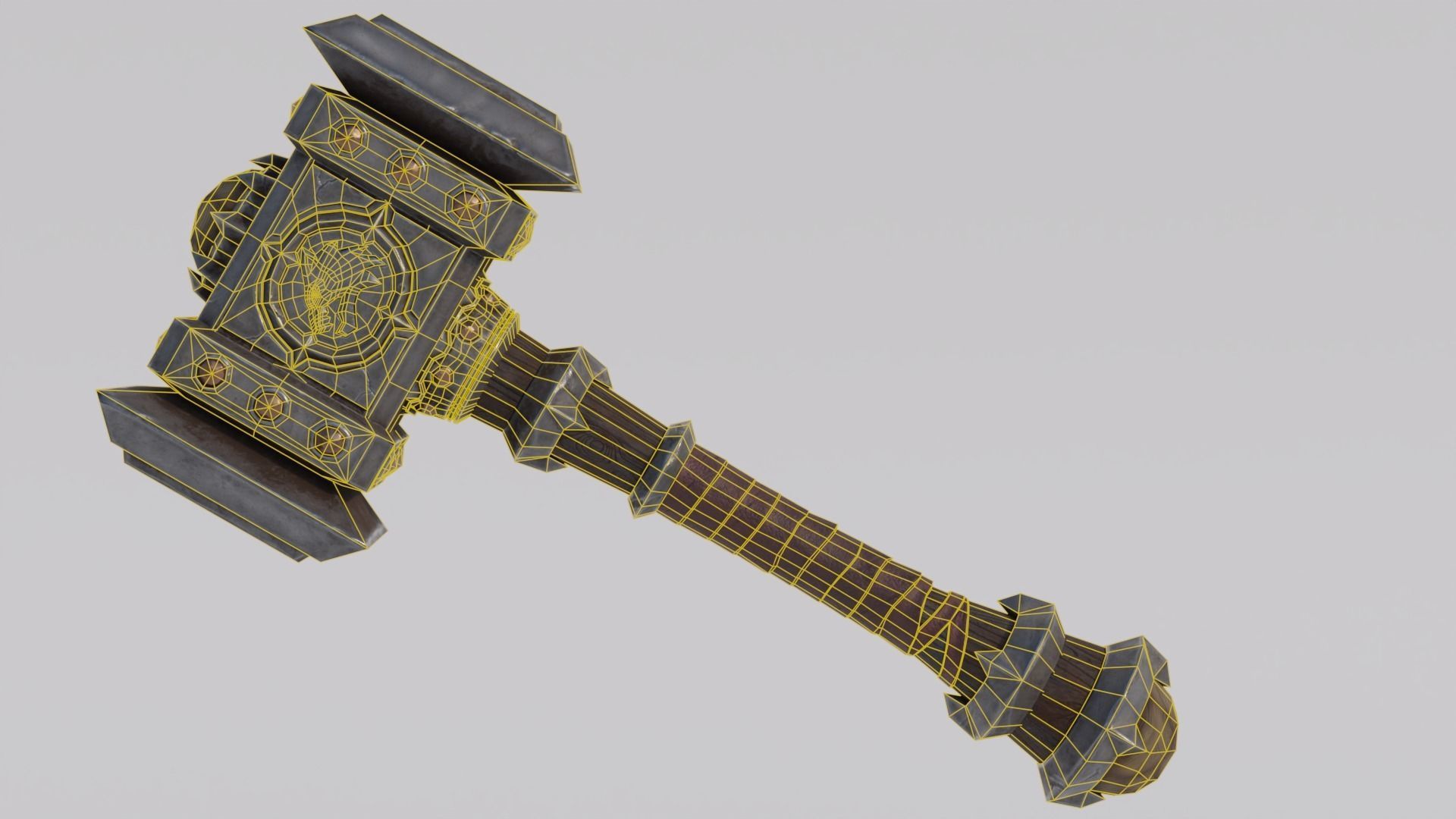 Doomhammer from WoW Low-poly 3D model_9