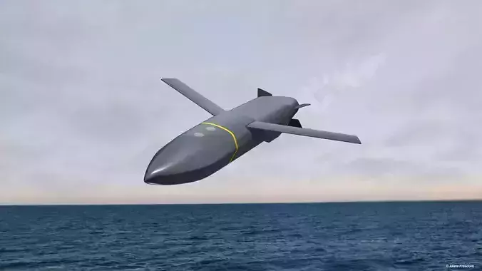 Type 12 Surface-to-Ship Missile 3D model