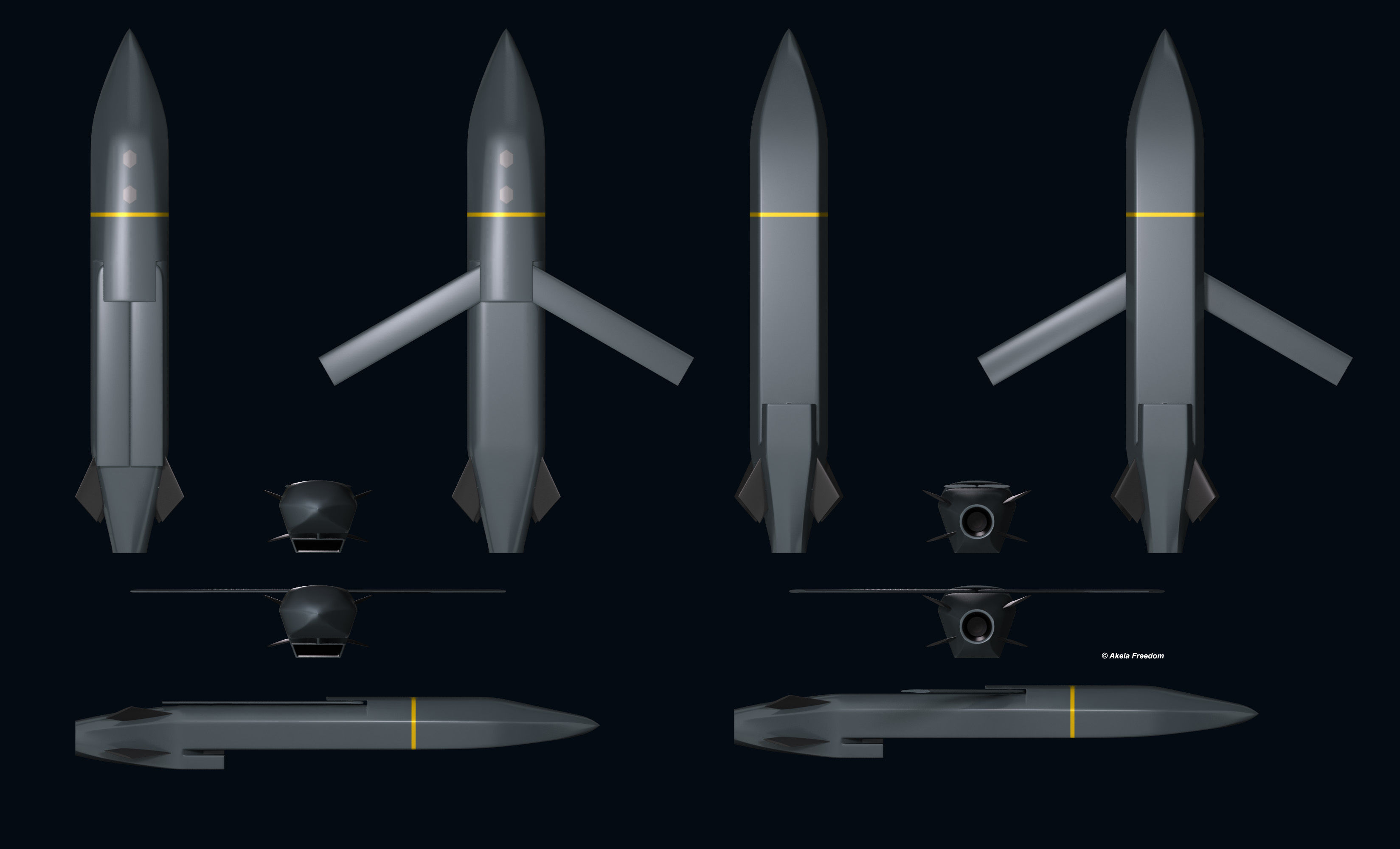 Type 12 Surface-to-Ship Missile 3D model_8