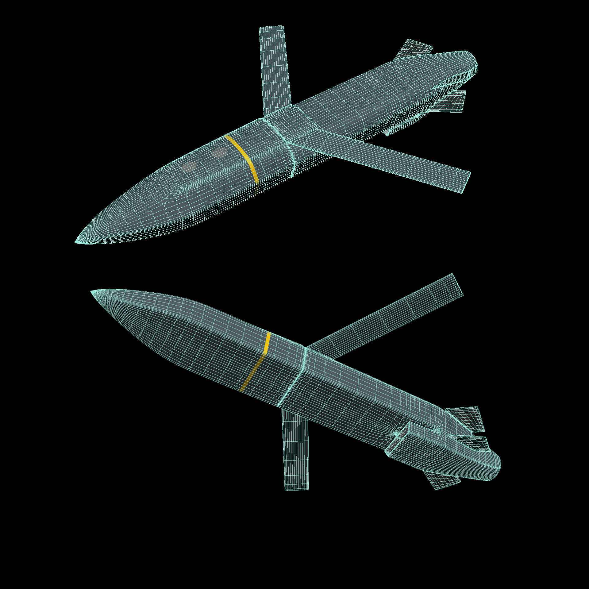 Type 12 Surface-to-Ship Missile 3D model_9