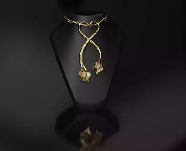 Love Calla lily pendant