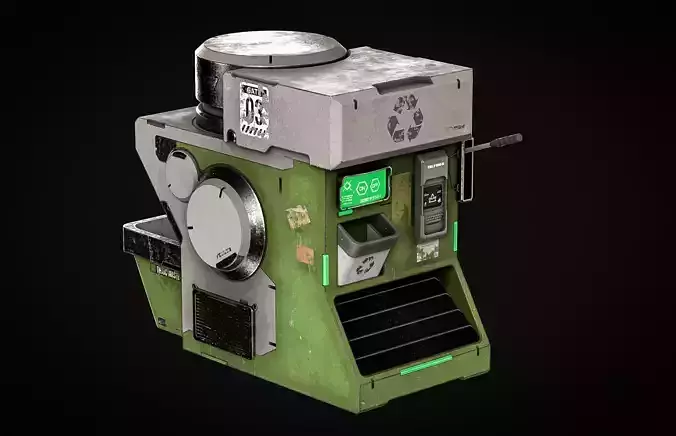 Trash Can GameReady model