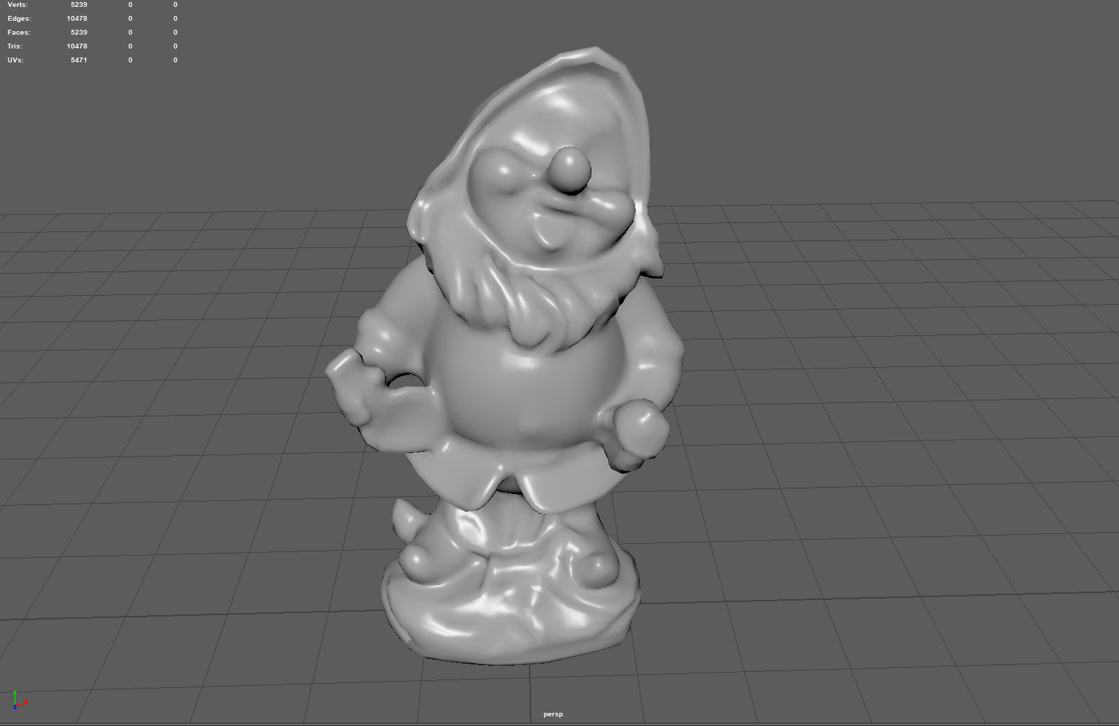 Garden Gnome 9 Low-poly 3D model_5