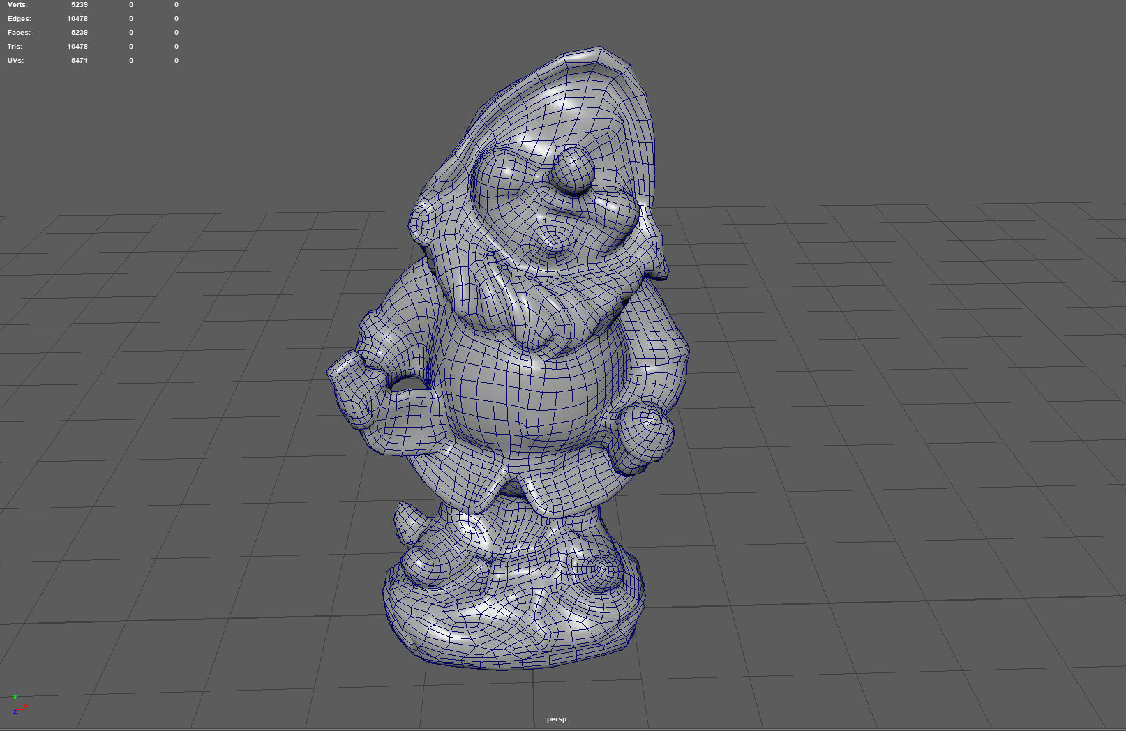 Garden Gnome 9 Low-poly 3D model_6