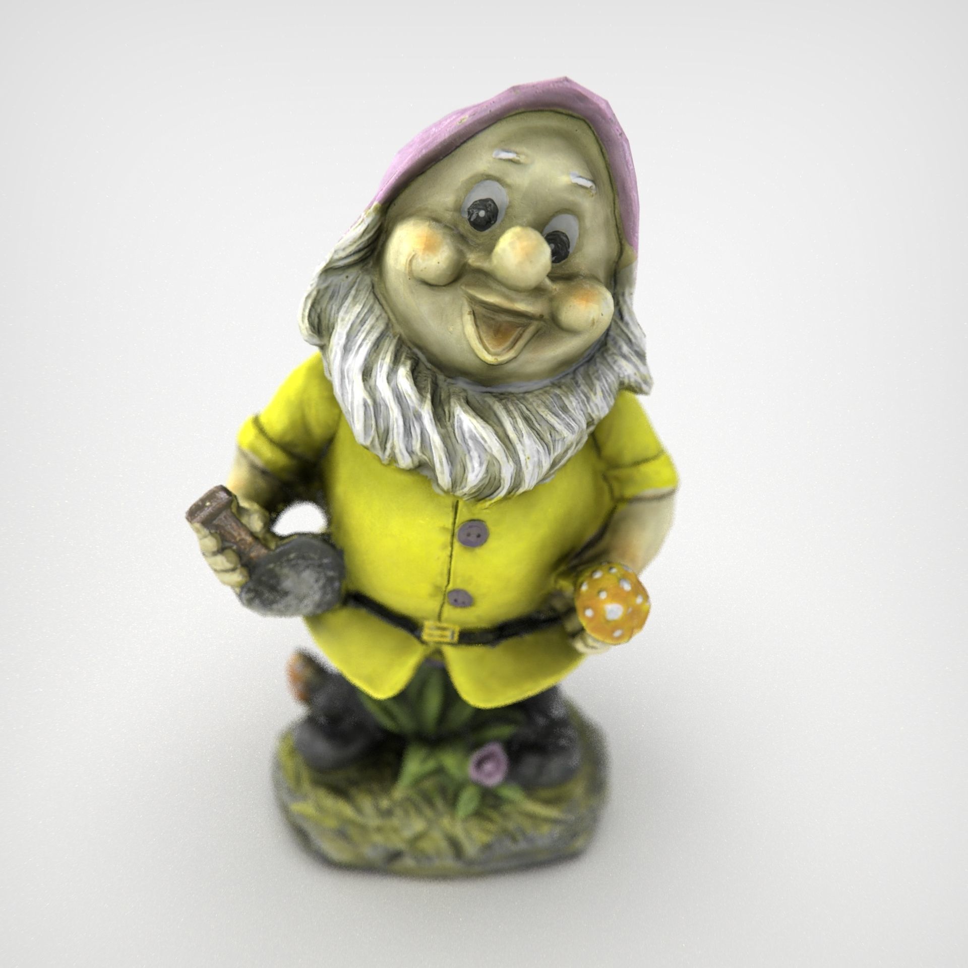 Garden Gnome 9 Low-poly 3D model_13