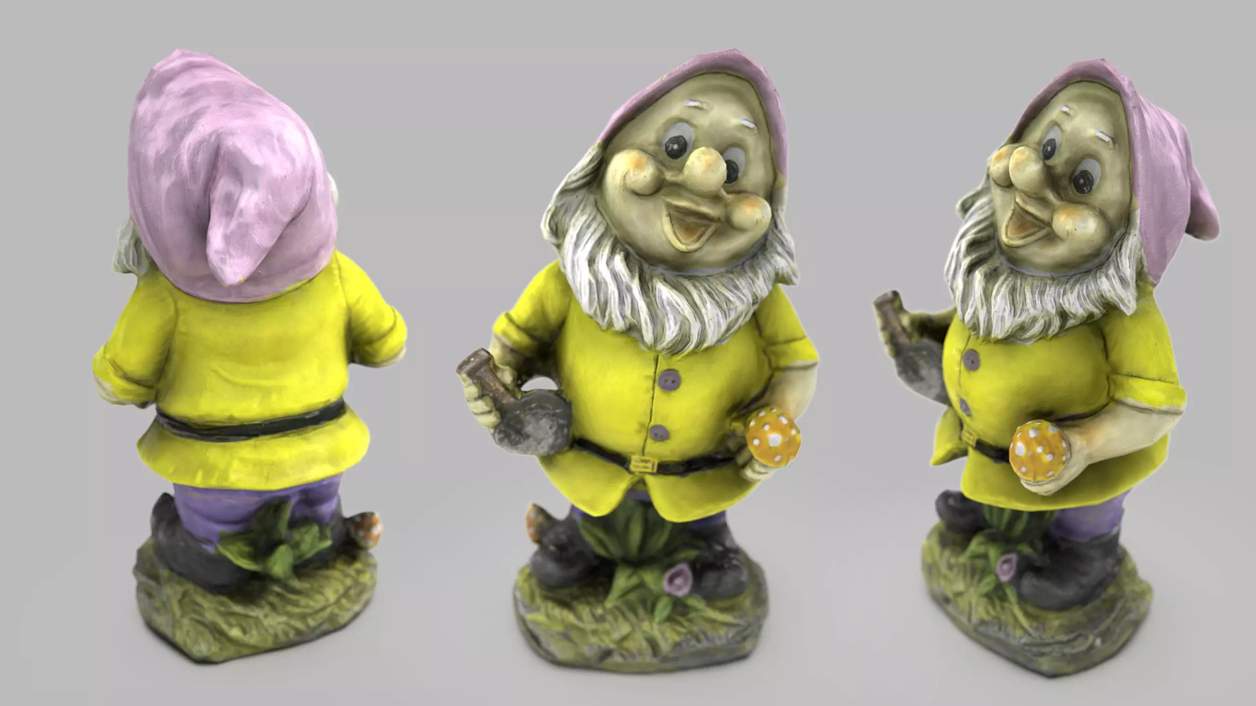 Garden Gnome 9 Low-poly 3D model_0