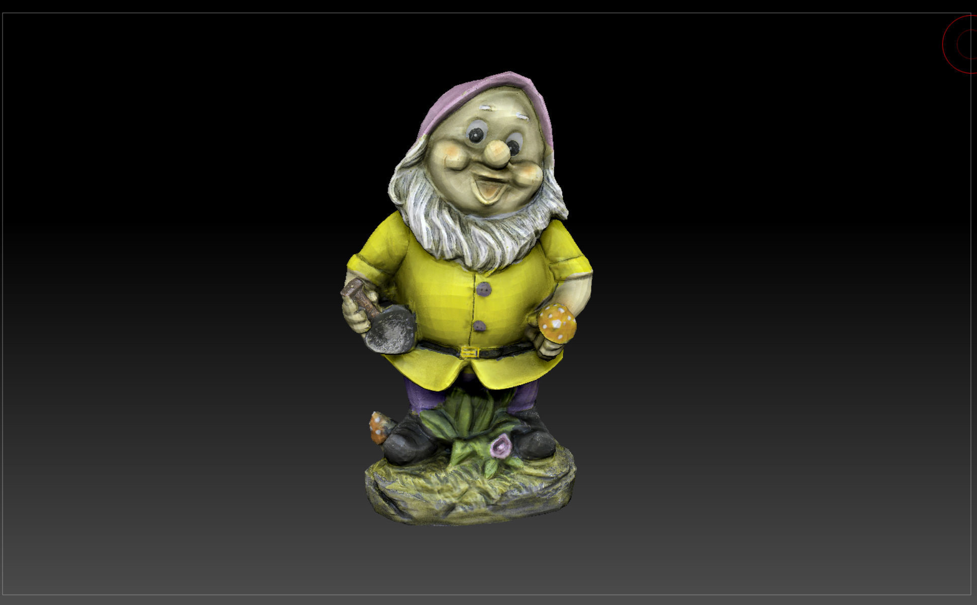 Garden Gnome 9 Low-poly 3D model_4