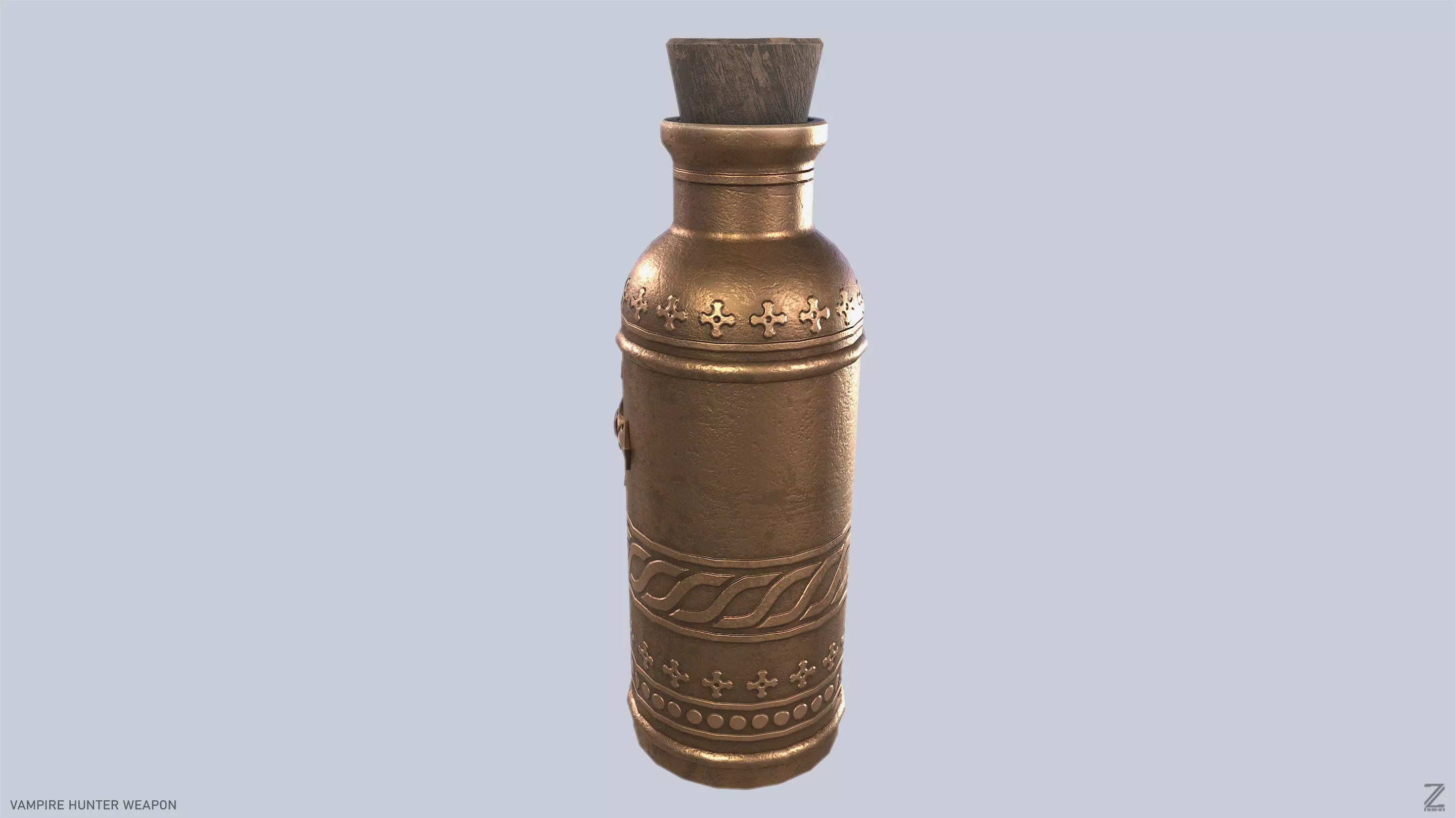 Vampire hunter weapon Low-poly 3D model_7