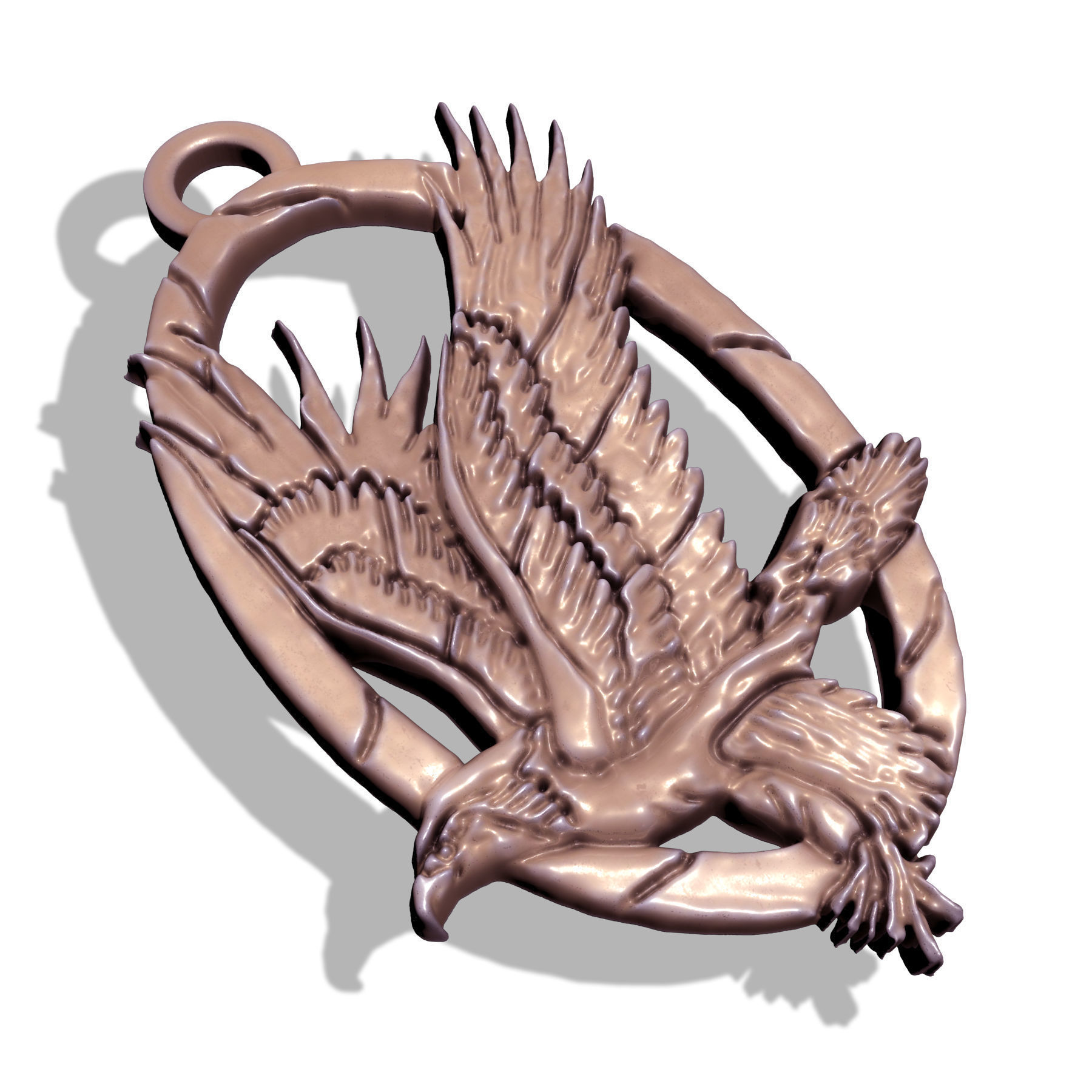Eagle Pendant  M01 3D print model_4