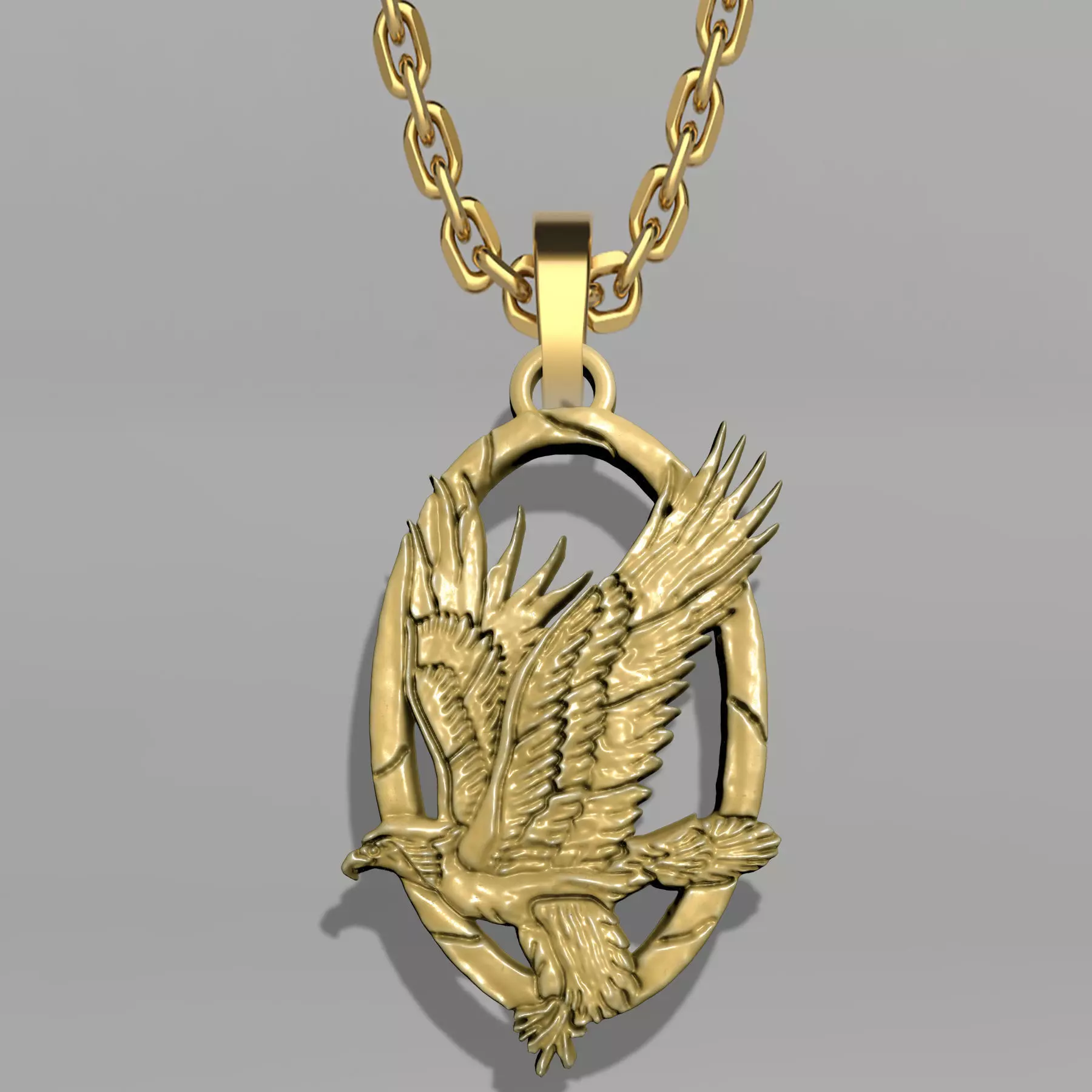 Eagle Pendant  M01 3D print model_0