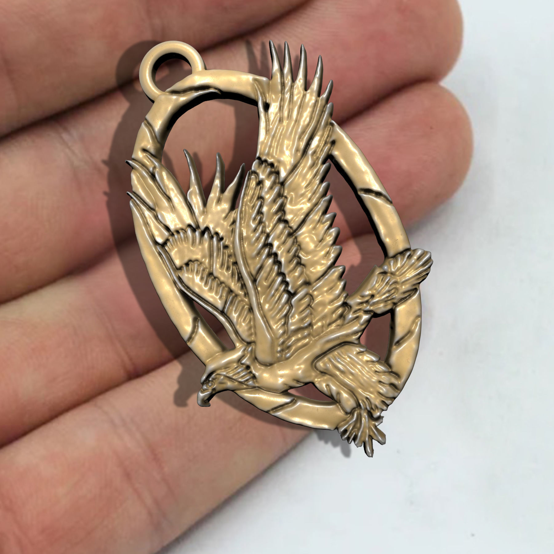 Eagle Pendant  M01 3D print model_2