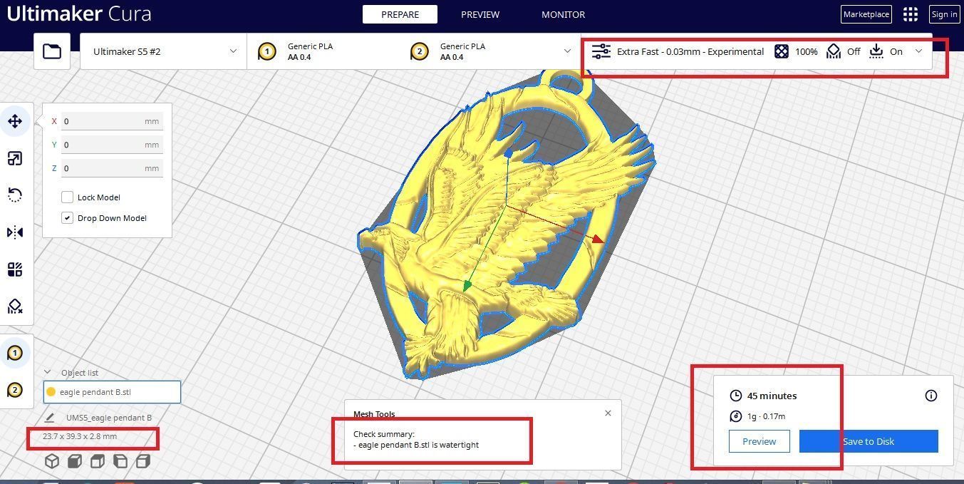 Eagle Pendant  M01 3D print model_8