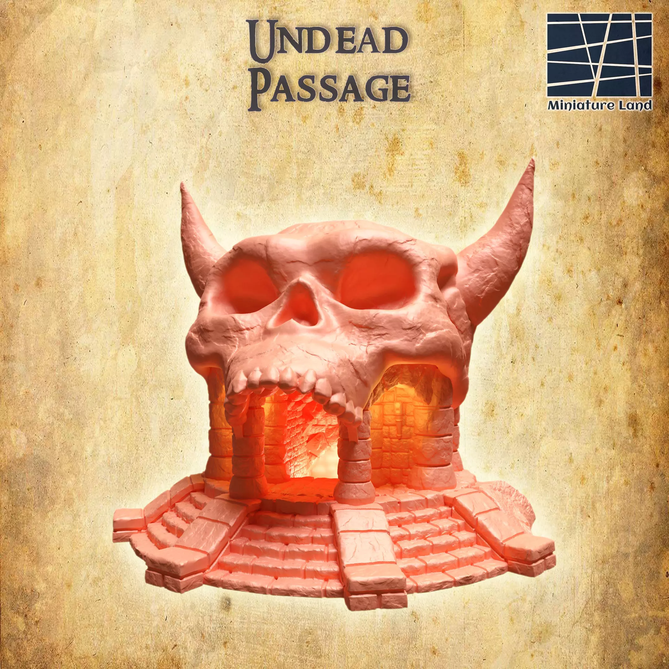 Undead Passage Tabletop Terrain 28 MM 3D print model_0