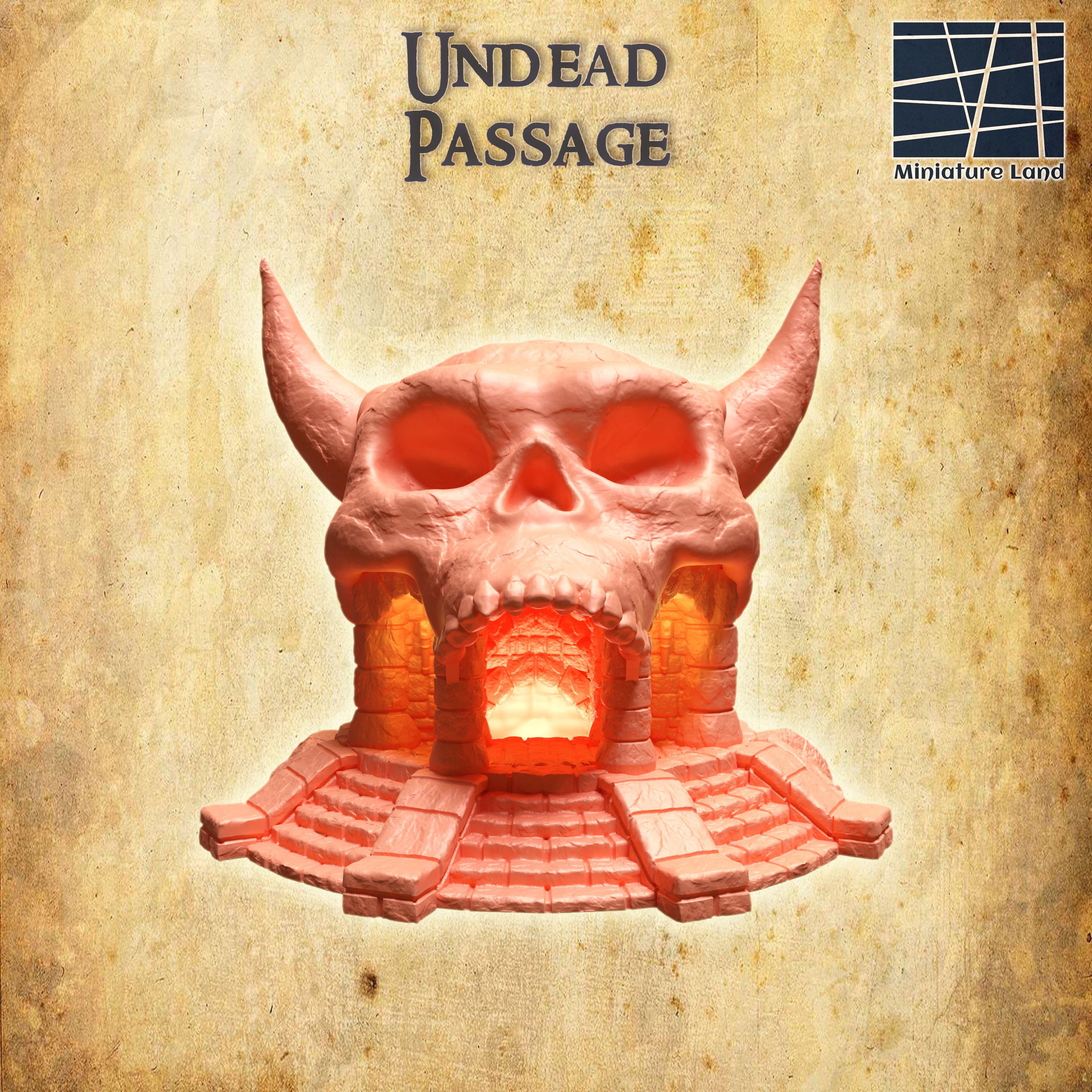 Undead Passage Tabletop Terrain 28 MM 3D print model_2