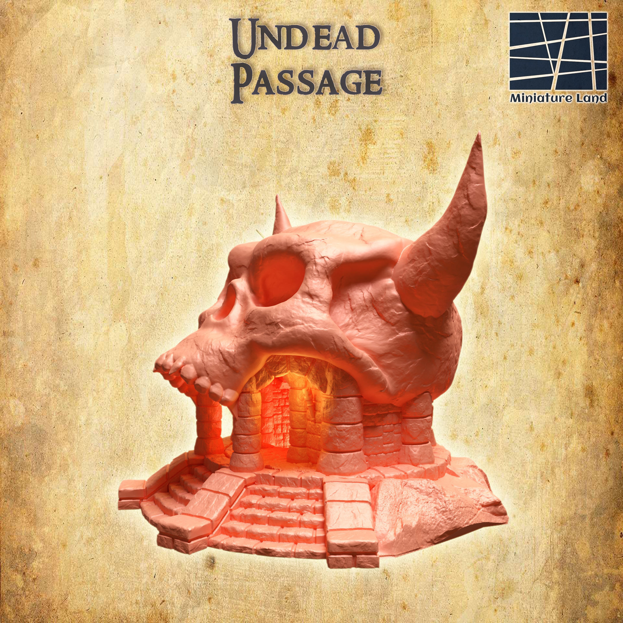 Undead Passage Tabletop Terrain 28 MM 3D print model_1