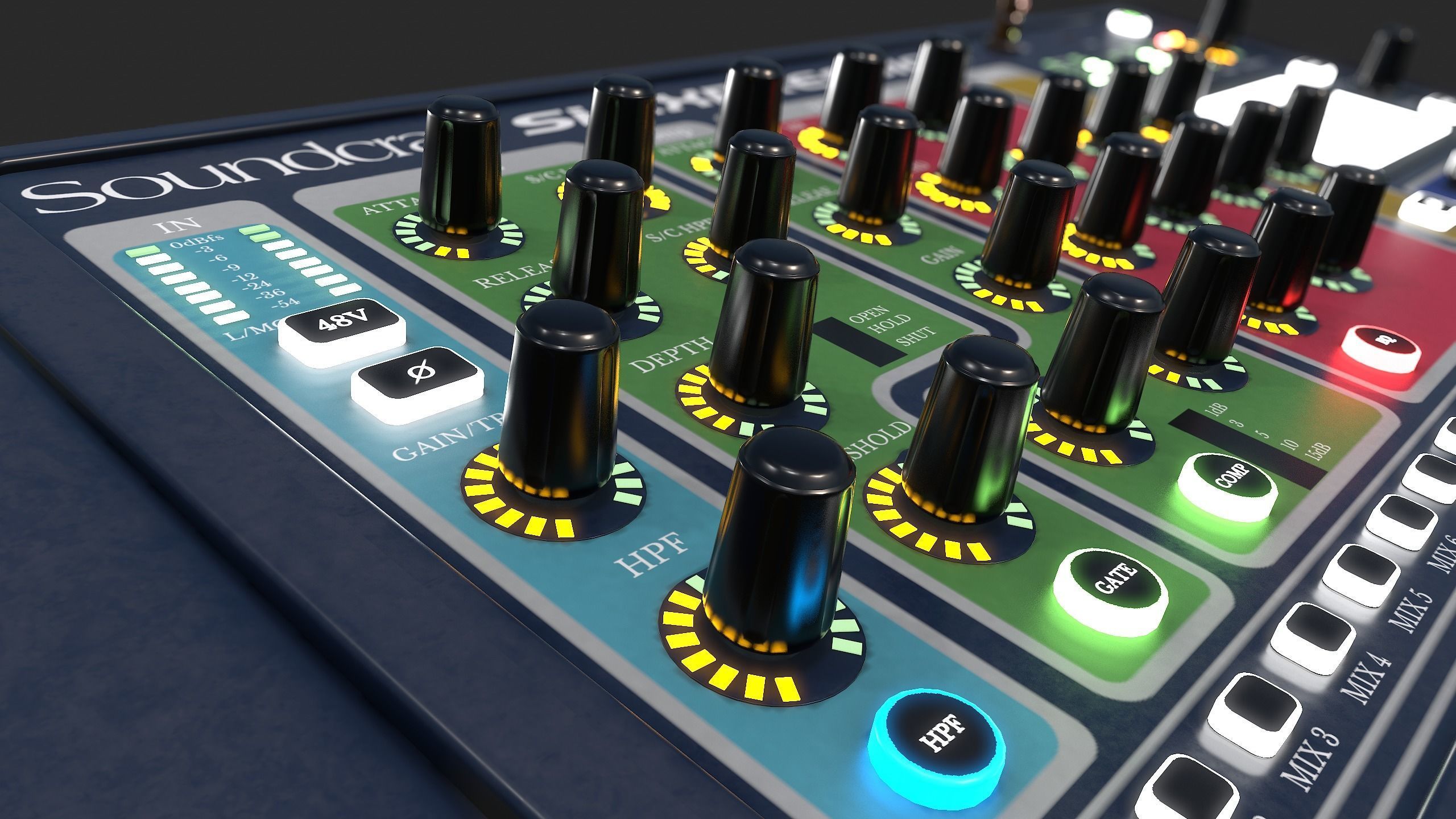 SiExpression3 Audio Mixer 3D Model 3D model_4