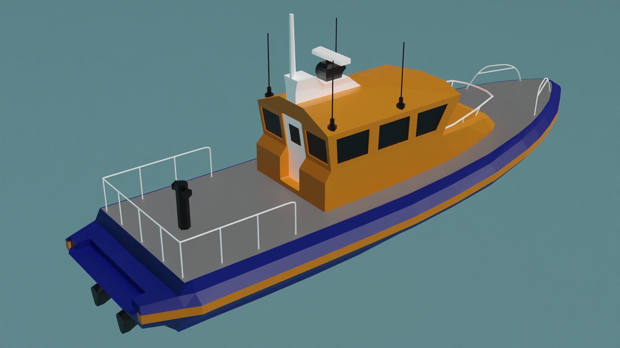 Boats Pack Free low-poly 3D model_9