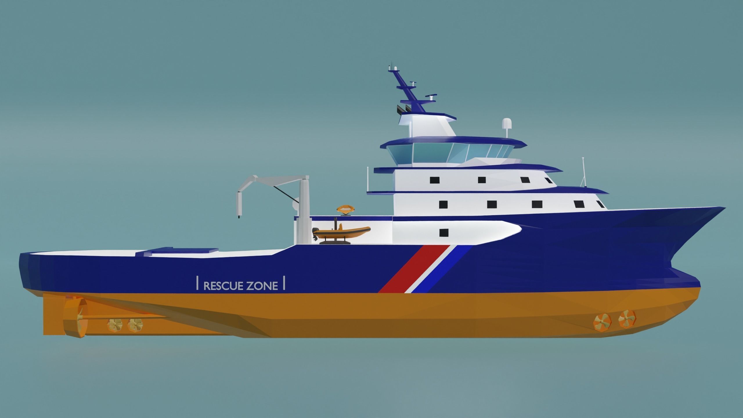 Boats Pack Free low-poly 3D model_7