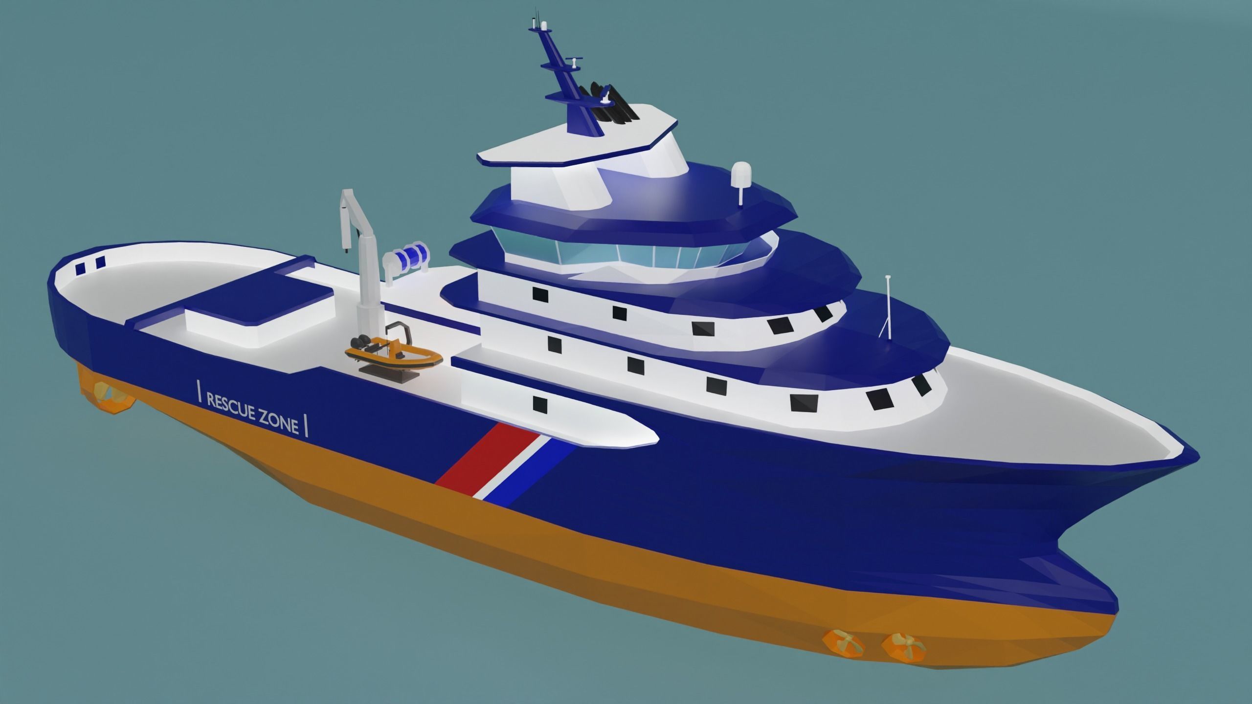 Boats Pack Free low-poly 3D model_5