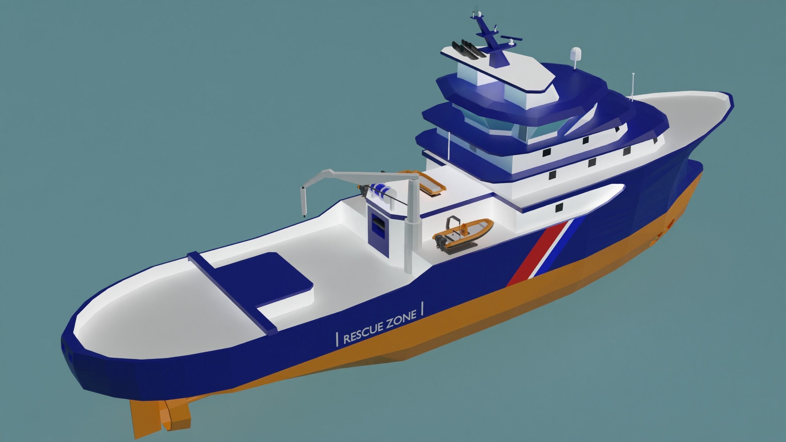 Boats Pack Free low-poly 3D model_6