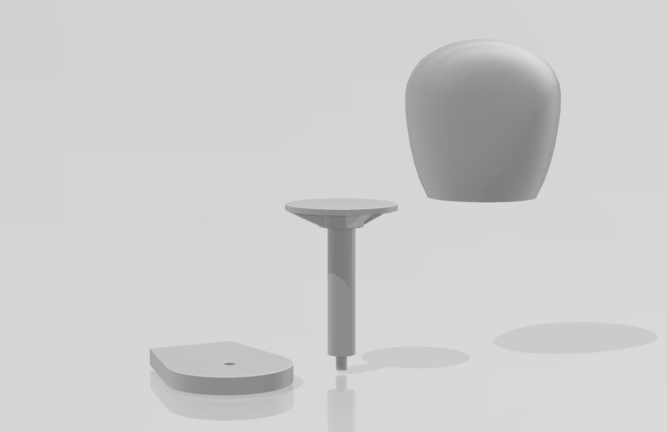 Simple ship sonar with base 3D print model_1