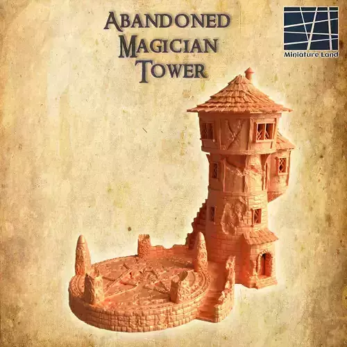 Abandoned Magician Tower Tabletop Terrain 28 MM