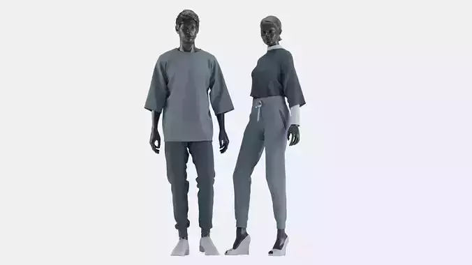 Sport Clothes Couple Set 03