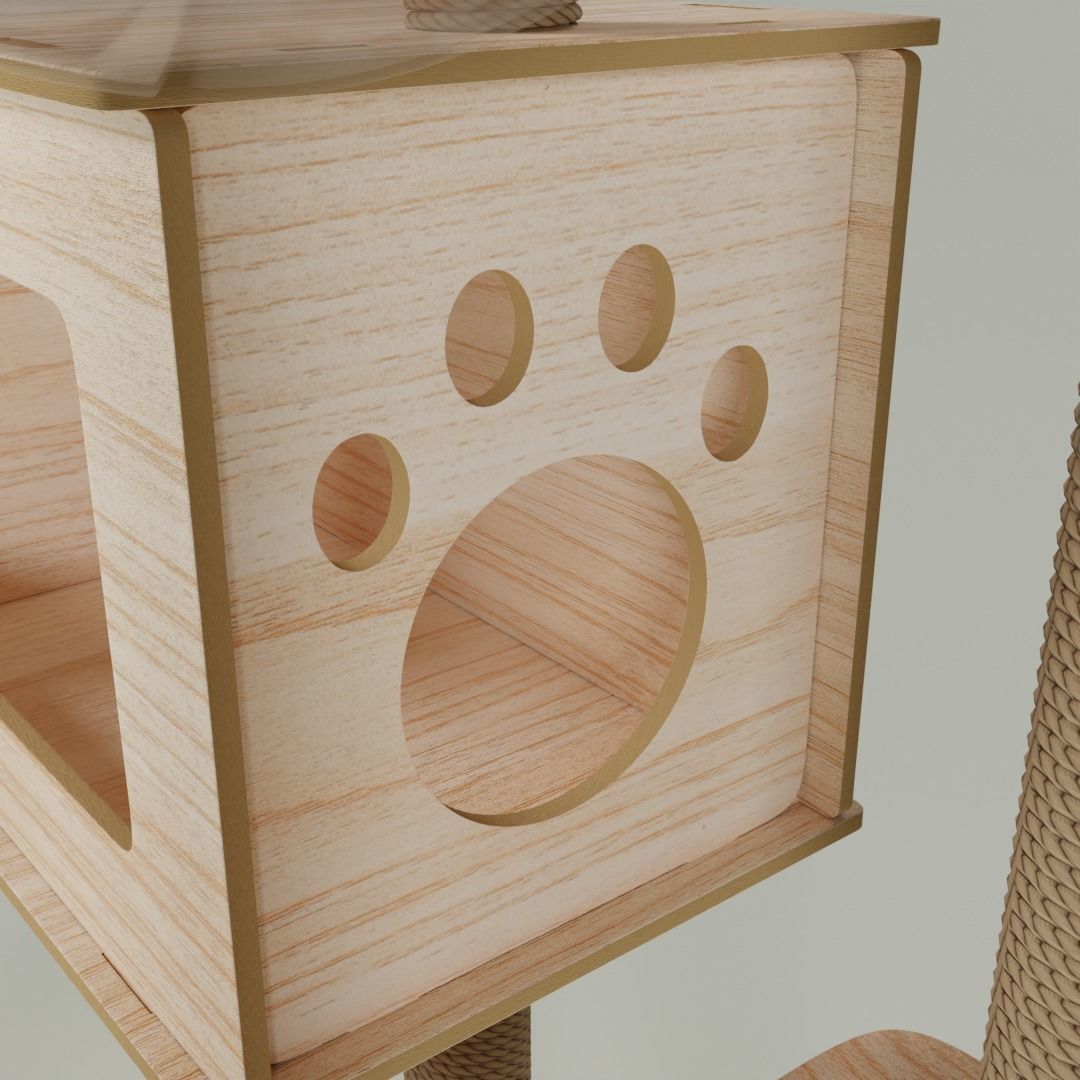 Cat Condo 3D model_2