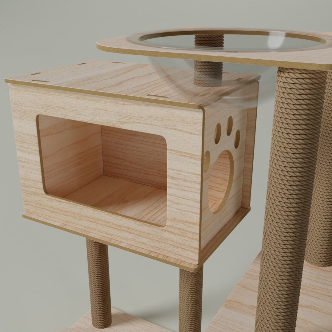 Cat Condo 3D model_1